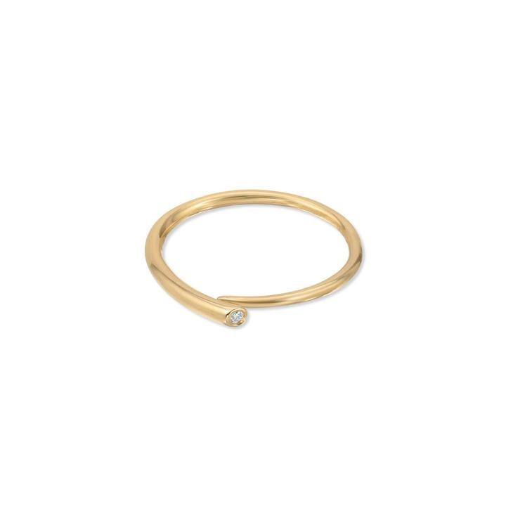 SPLIT HORN RING WITH DIAMOND