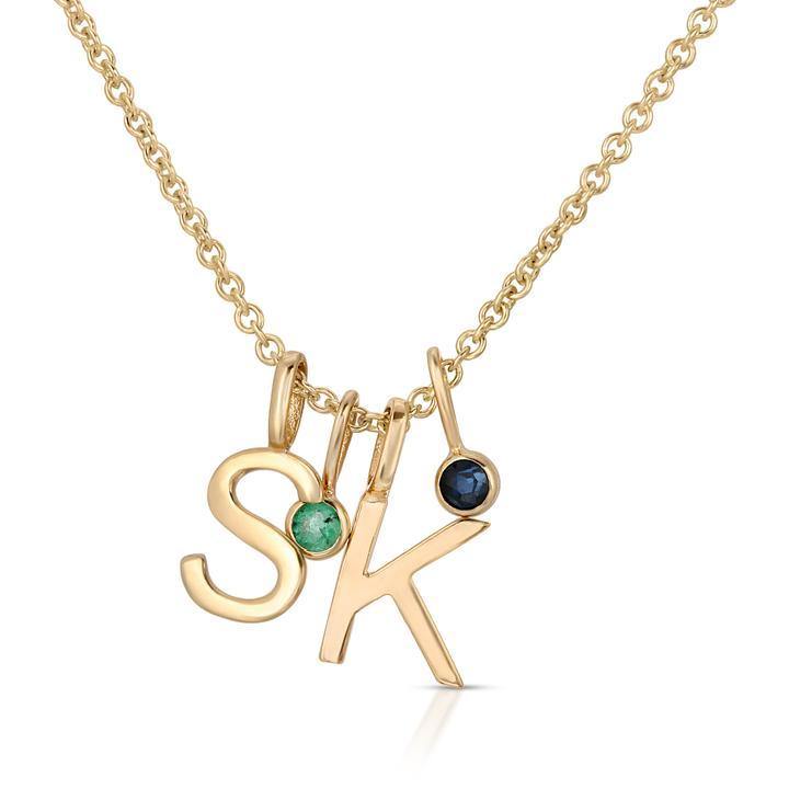 INITIAL 14 KT PENDANT