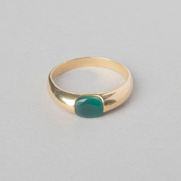 GREEN AGATE BRIGITTE RING