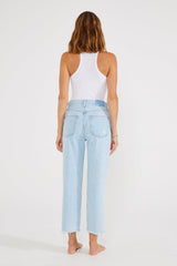 Tyler Straight Crop - Blue Mist