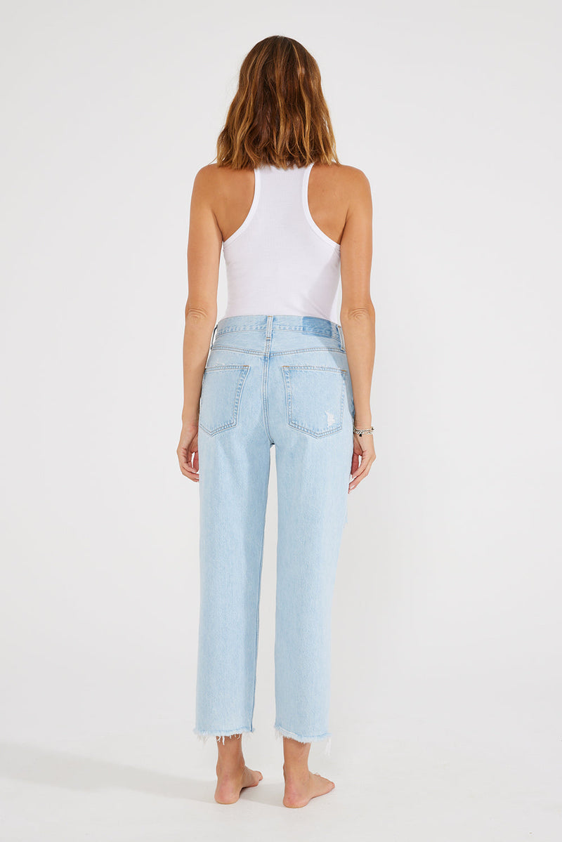 Tyler Straight Crop - Blue Mist