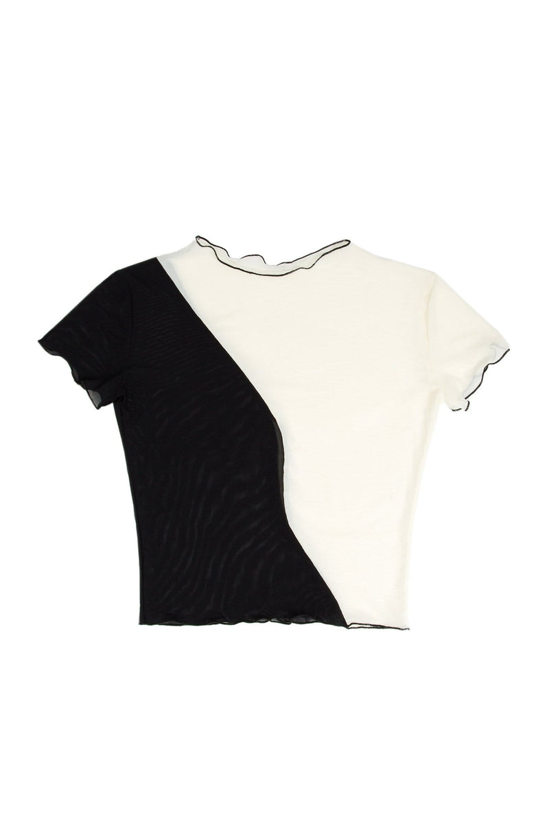 Swirl T-shirt in Black / White