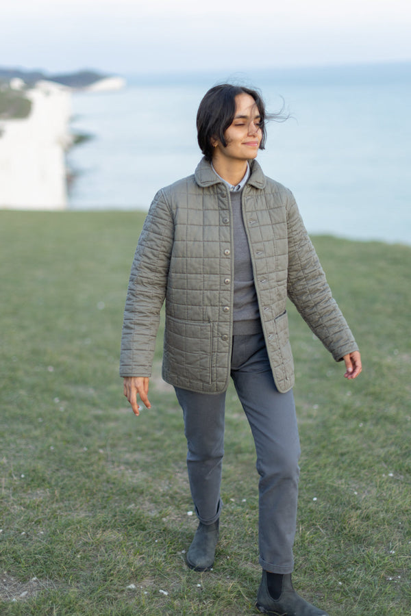 Quilted Kite Jacket | Stone