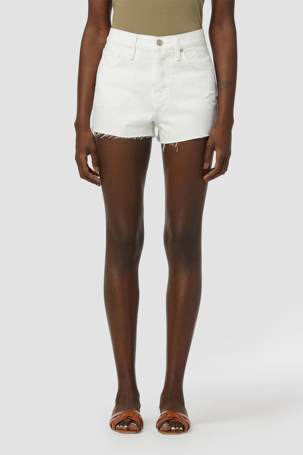 Lori High-Rise Short in Destructed White