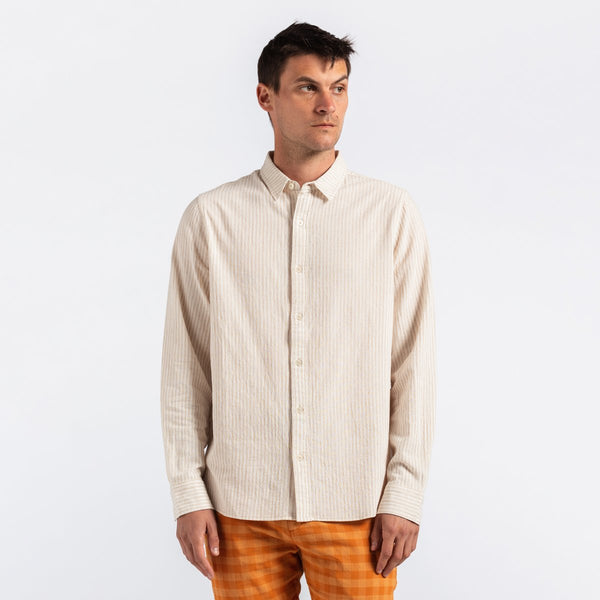 Teen L/S Woven Shirt in Bone