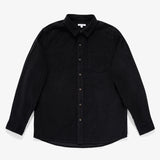 Roy L/S Shirt in Dirty Black