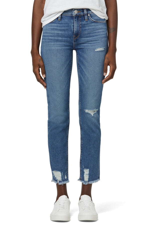 Nico Mid-Rise Straight Crop Jean in Seaglass