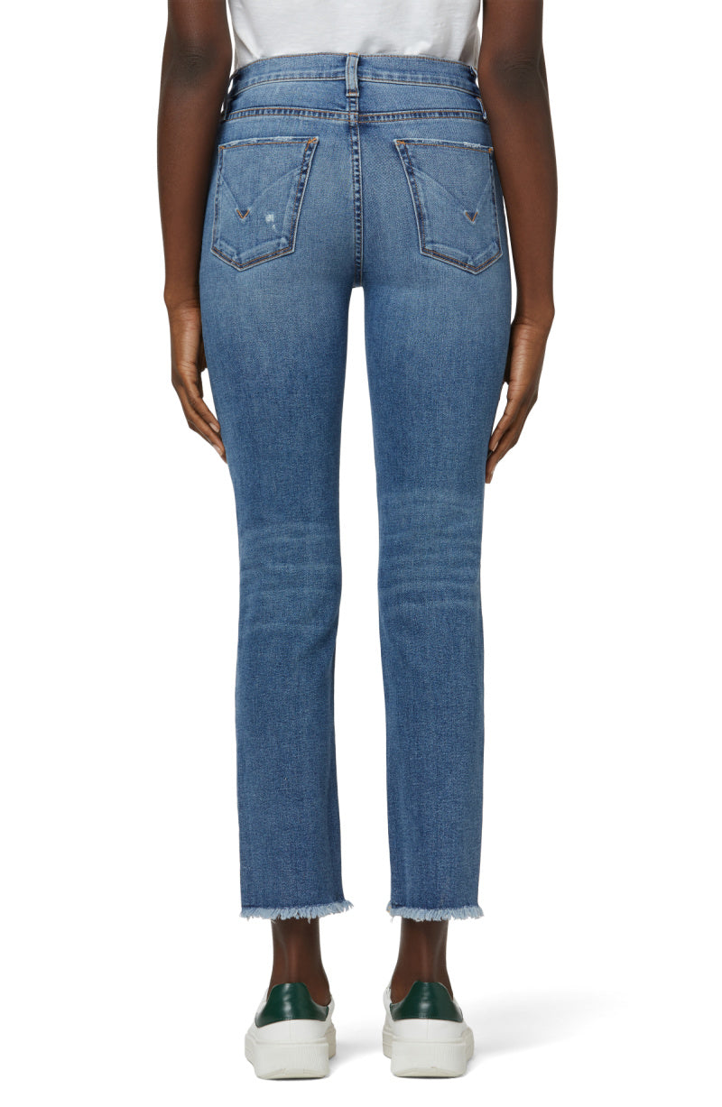 Nico Mid-Rise Straight Crop Jean in Seaglass