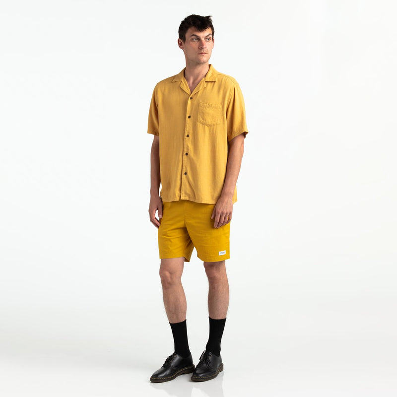 Brighton S/S Shirt in Dark Mustard