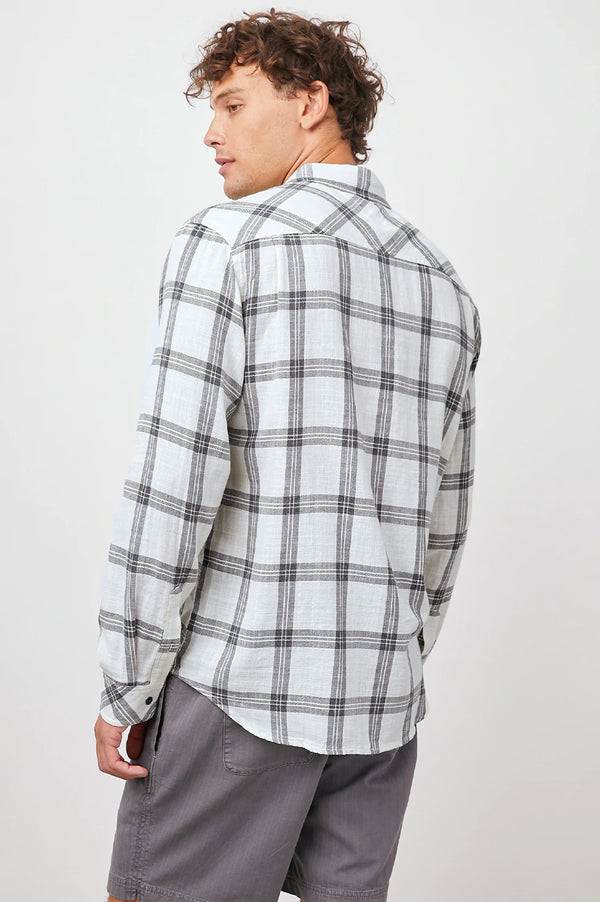 Wyatt Shirt in White Mirror Melange