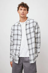 Wyatt Shirt in White Mirror Melange