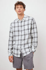 Wyatt Shirt in White Mirror Melange