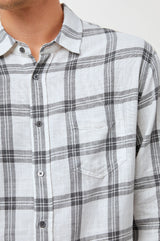 Wyatt Shirt in White Mirror Melange