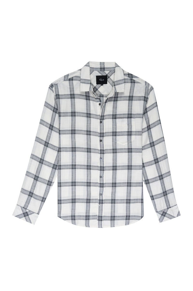 Wyatt Shirt in White Mirror Melange