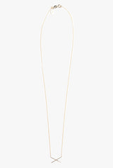 X Necklace in Yellow Gold