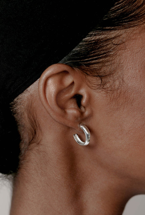 Abbie Hoops in Sterling Silver