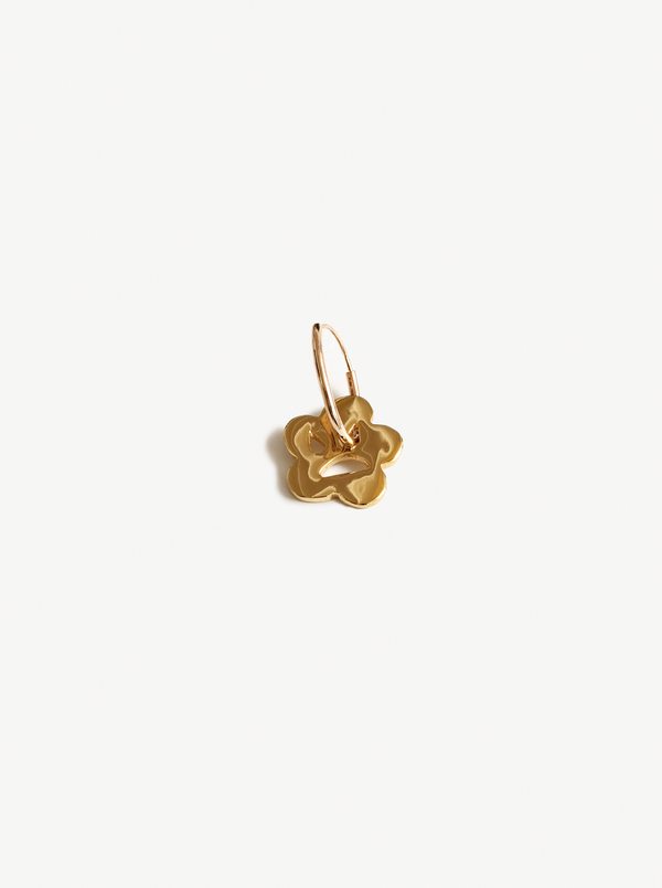 Angry Flower Hoop in Gold