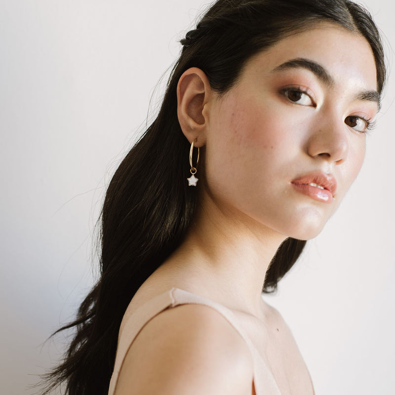 Anna Hoops + Chubby Star Charms