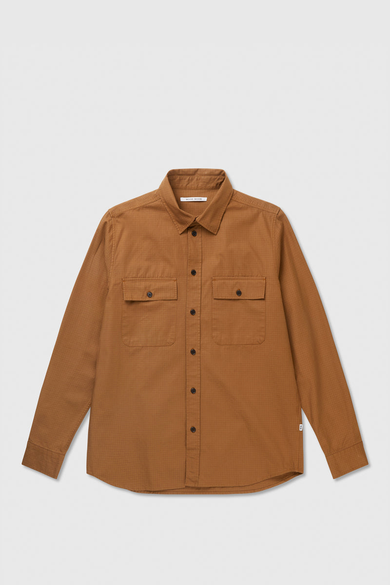 Avenir Crispy Check Shirt in Rust