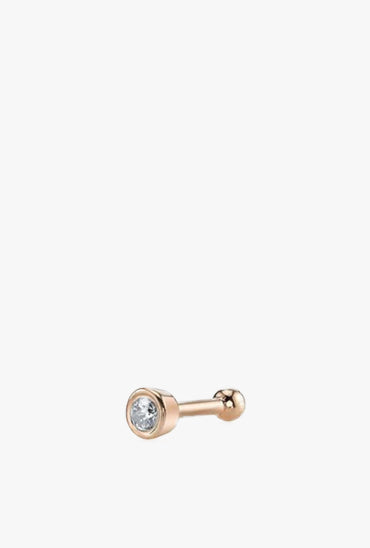 Baby Diamond Bezel Earring