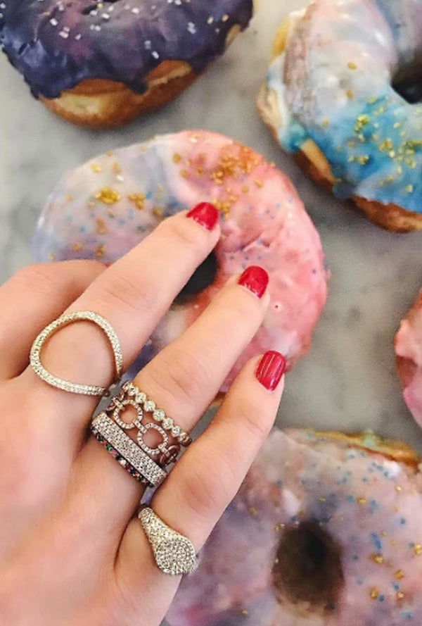 Bezel Diamond Stack Ring
