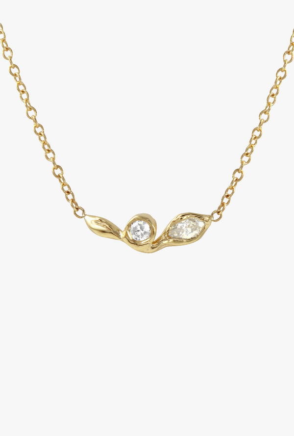 Diamond Leaf Necklace