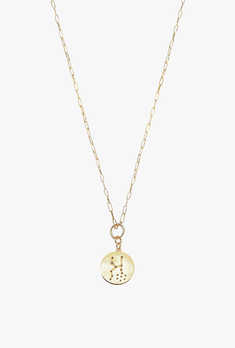 Constellation Taurus Charm Necklace