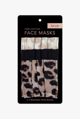 Cotton Face Mask Set of 3 in Leopard
