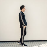 Max Track Jacket in Black-Charcoal