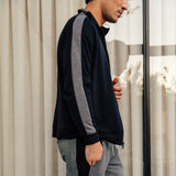 Max Track Jacket in Black-Charcoal