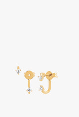 Double Prong Set Diamond Earrings