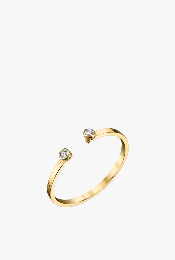 Double White Diamond Ring