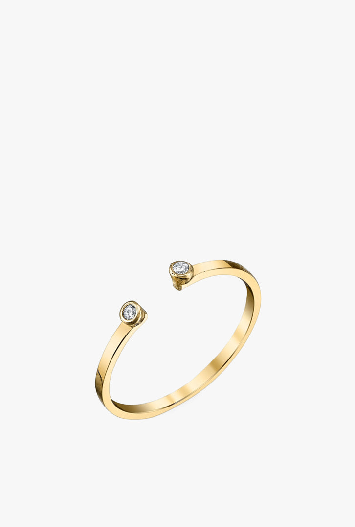 Double White Diamond Ring
