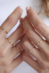 Double White Diamond Ring