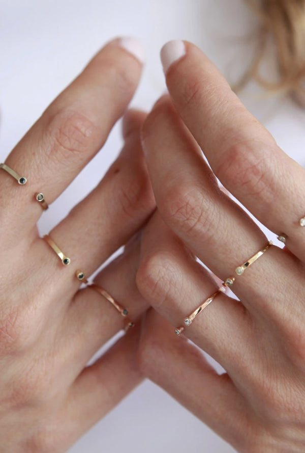 Double White Diamond Ring