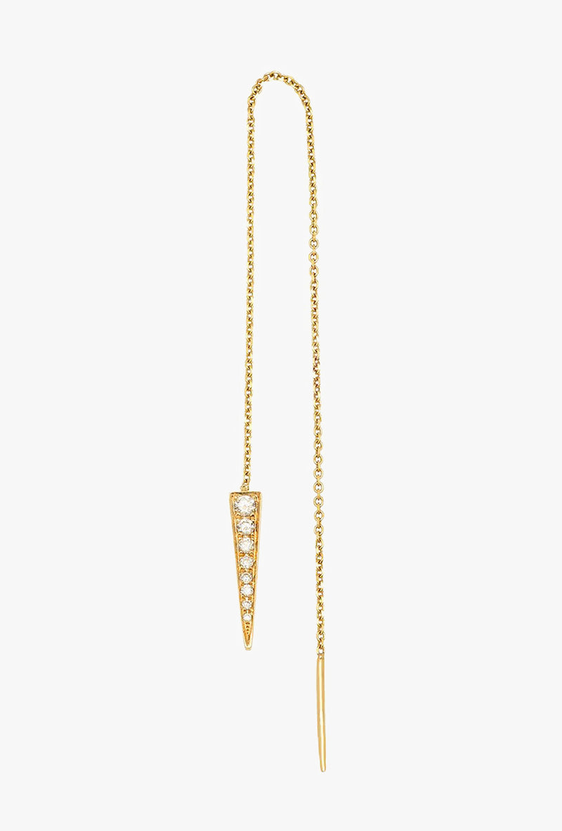 Dia Dagger Threader Earring - Single