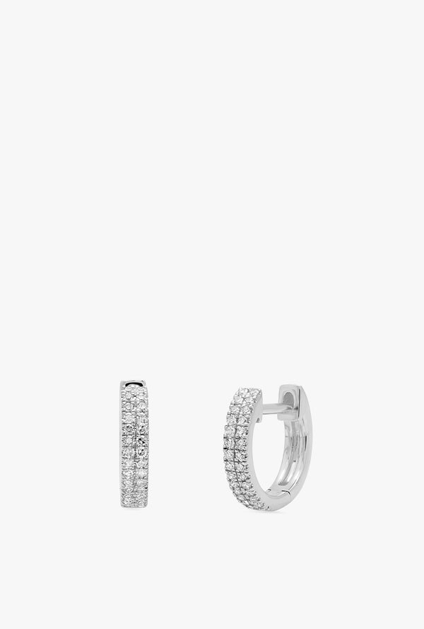Diamond Huggie Earrings