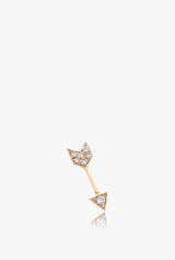 Diamond Mini Arrow Stud Earrings