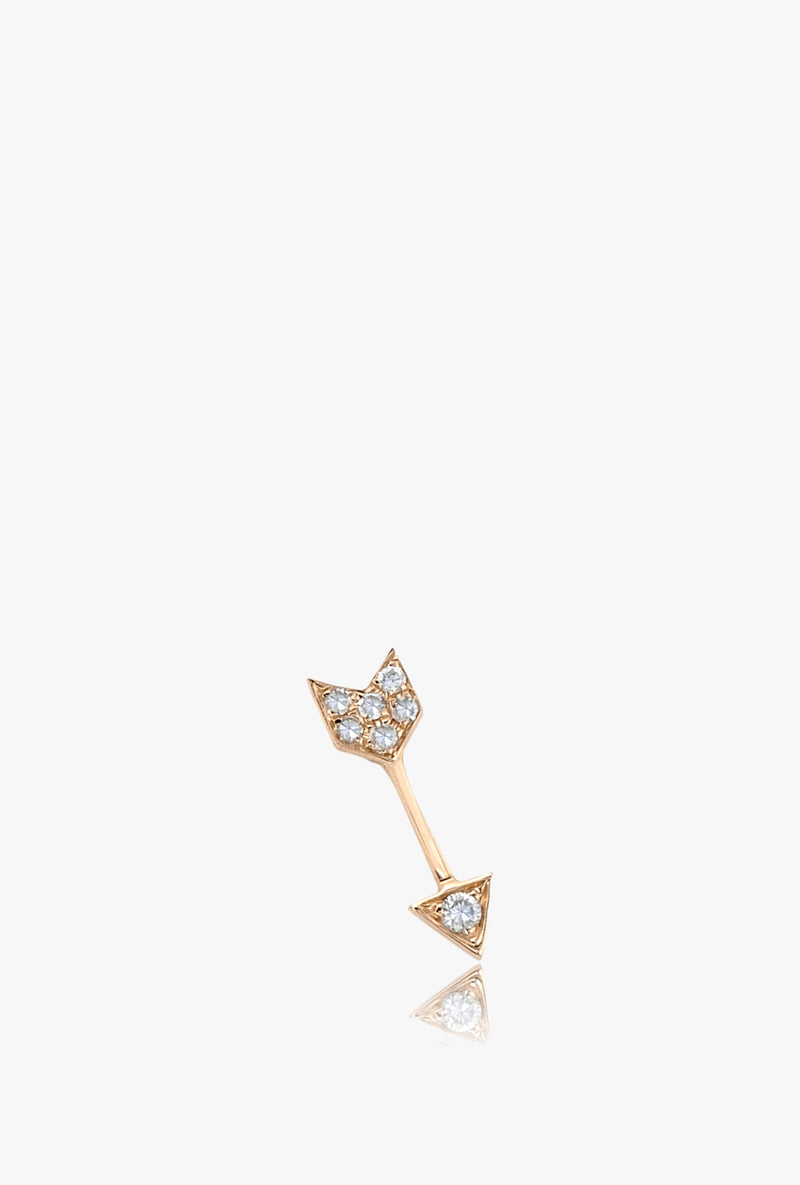 Diamond Mini Arrow Stud Earrings