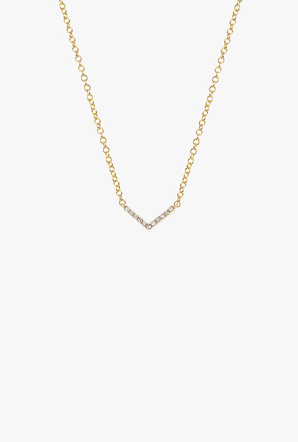 Diamond Mini Chevron Necklace