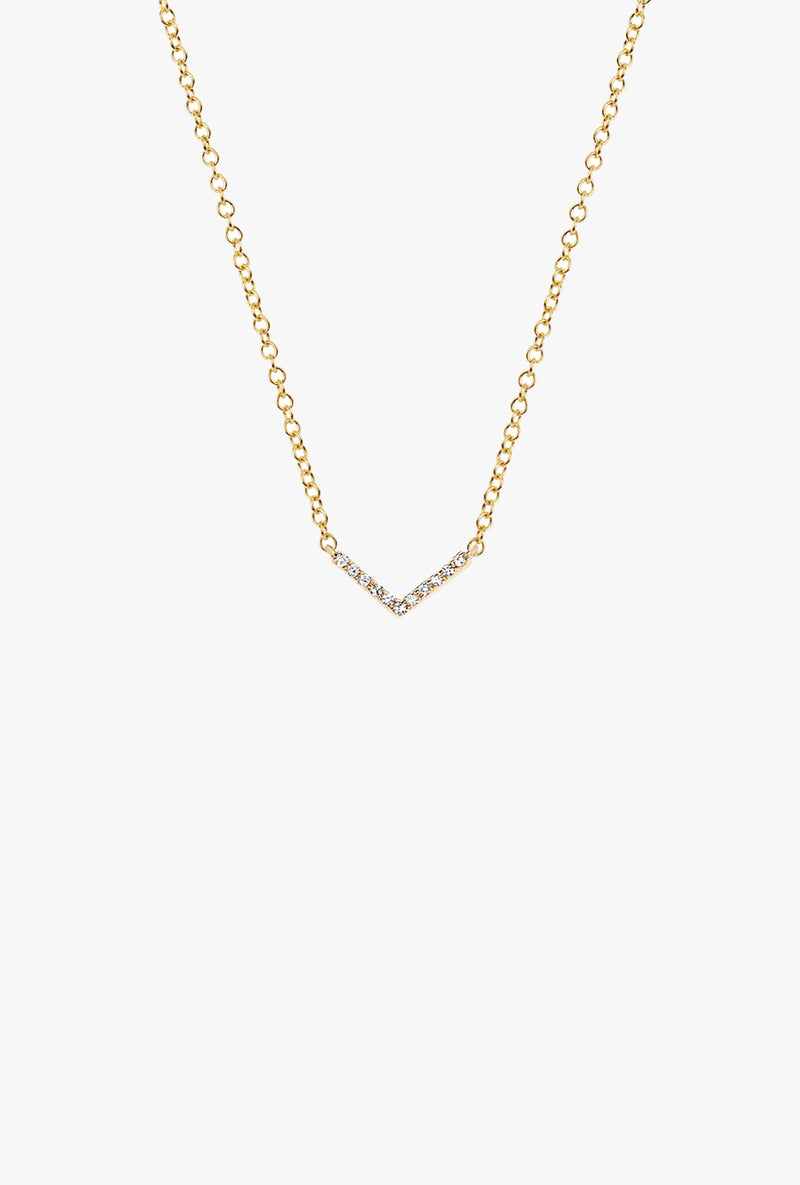 Diamond Mini Chevron Necklace