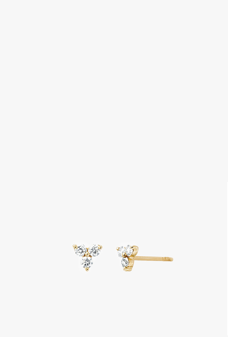 Diamond Trio Stud Earrings