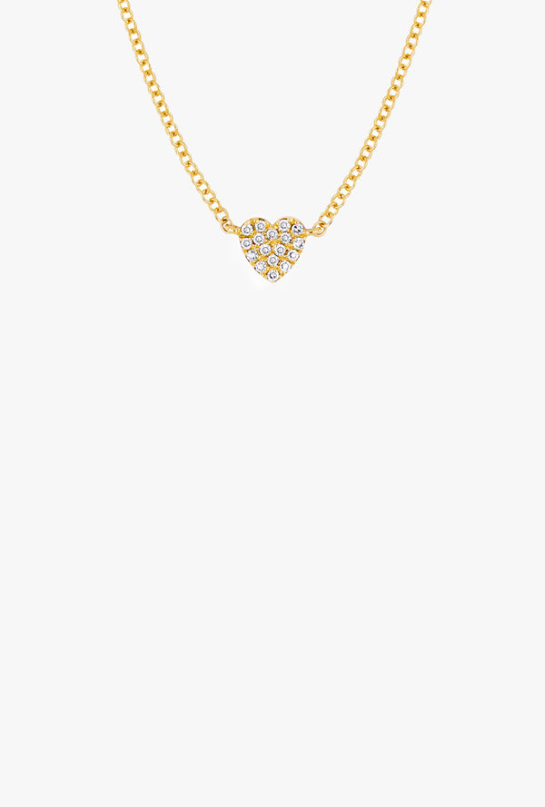 Diamond Single Mini Heart Necklace