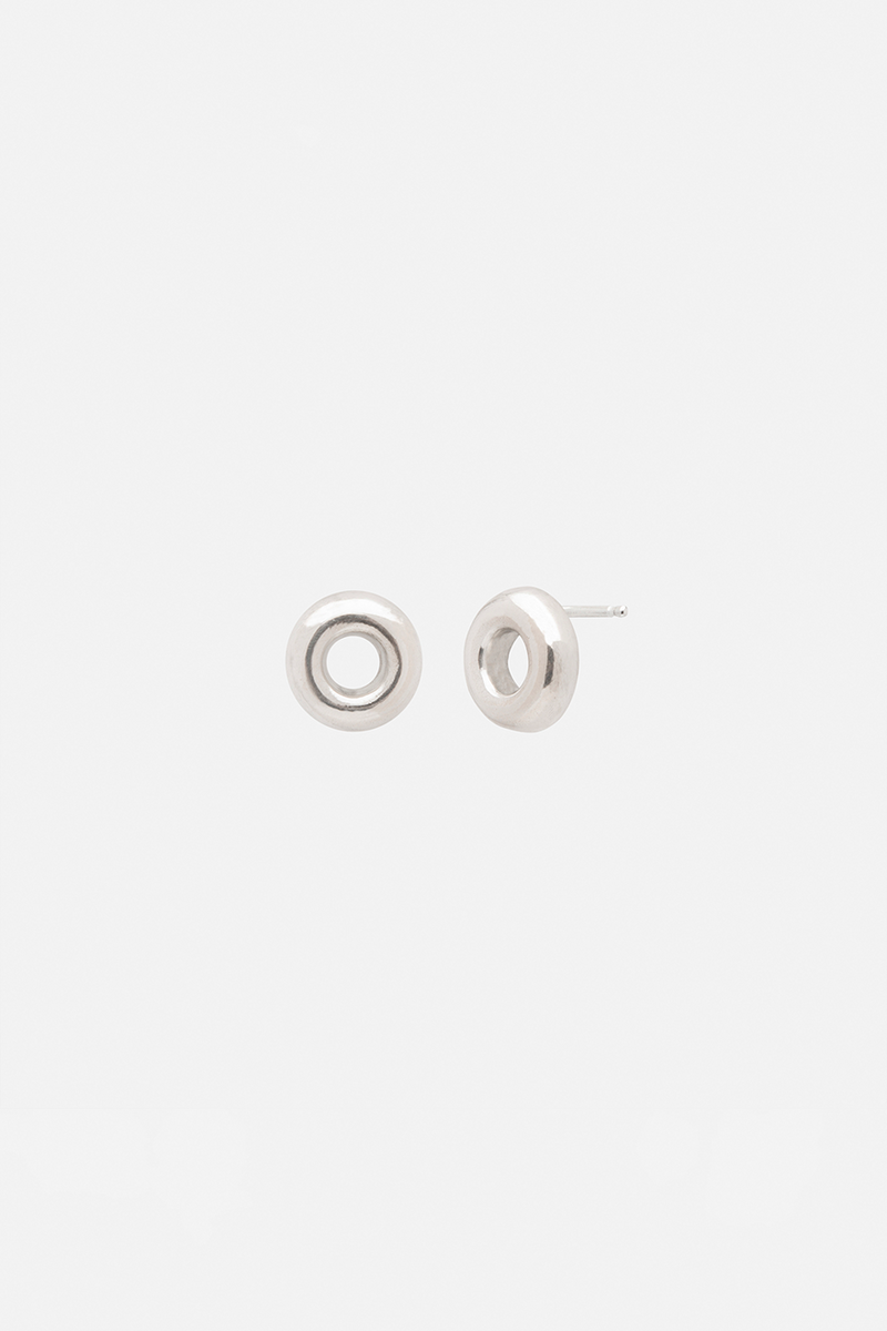 Donut Studs, Silver