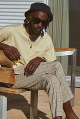 Downtown Check Pants in Bone