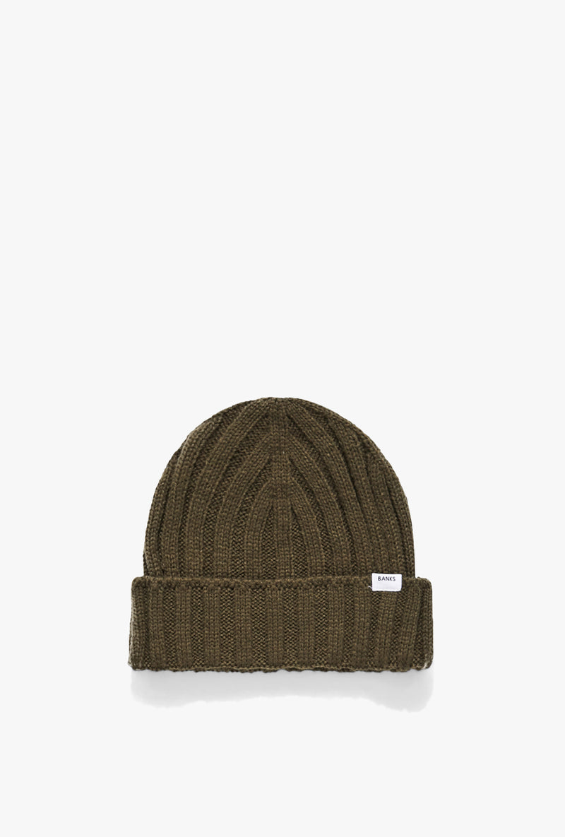 Drown Beanie in Utility Green