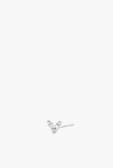 Diamond Baguette Chevron Stud Earring - Single