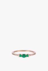 Emerald Trio Equilibrium Ring