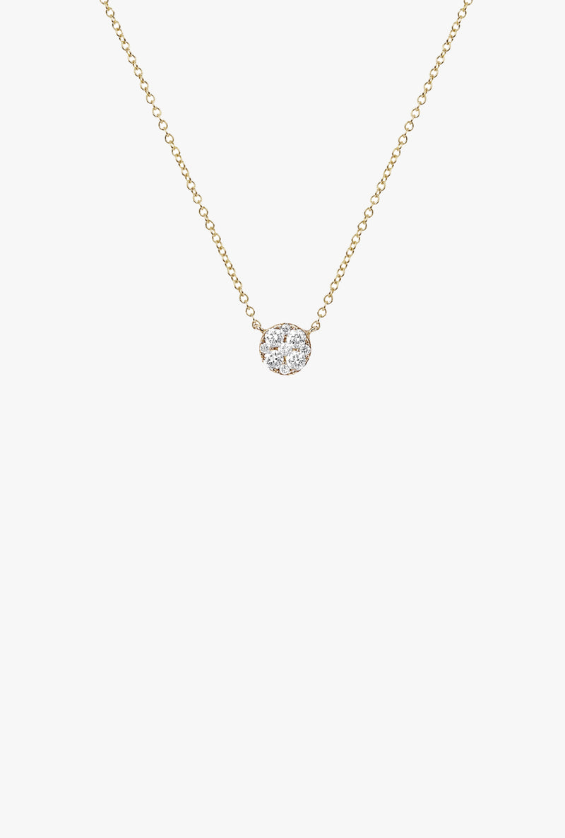 Full Cut Diamond Disc Choker Necklace