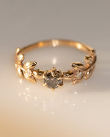 Dark Galaxy Baby Goddess with Salt & Pepper Diamond Ring